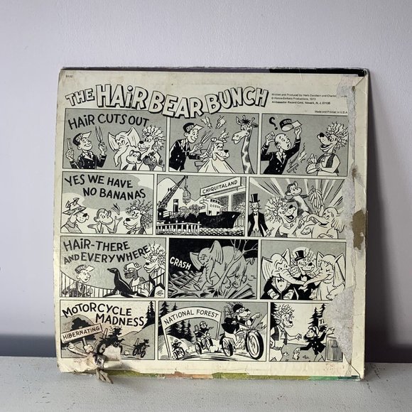 The Hair Bear Bunch (1972) US Vinyl LP Peter Pan Records 8102 Hanna-Barbera Prod - Picture 2 of 5